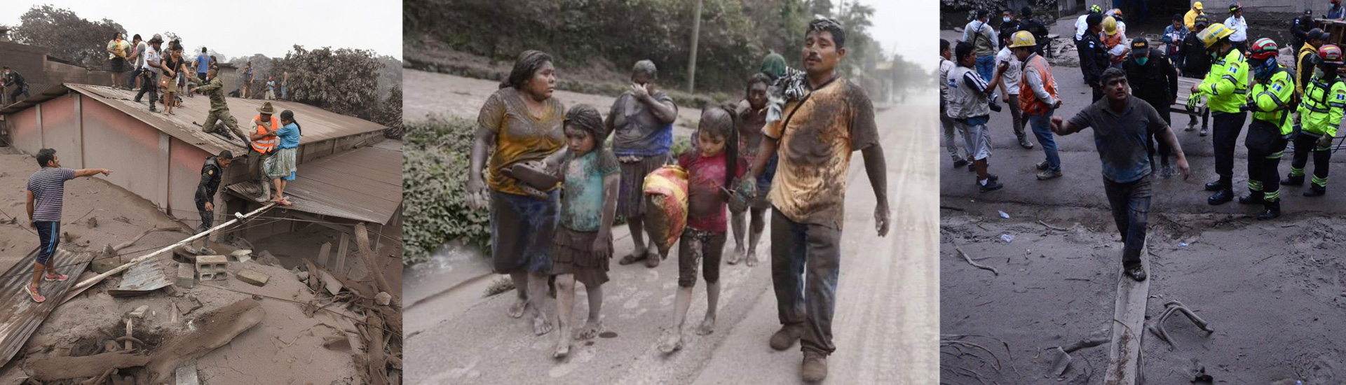 Ayuda a los damnificados por la erupción del volcán