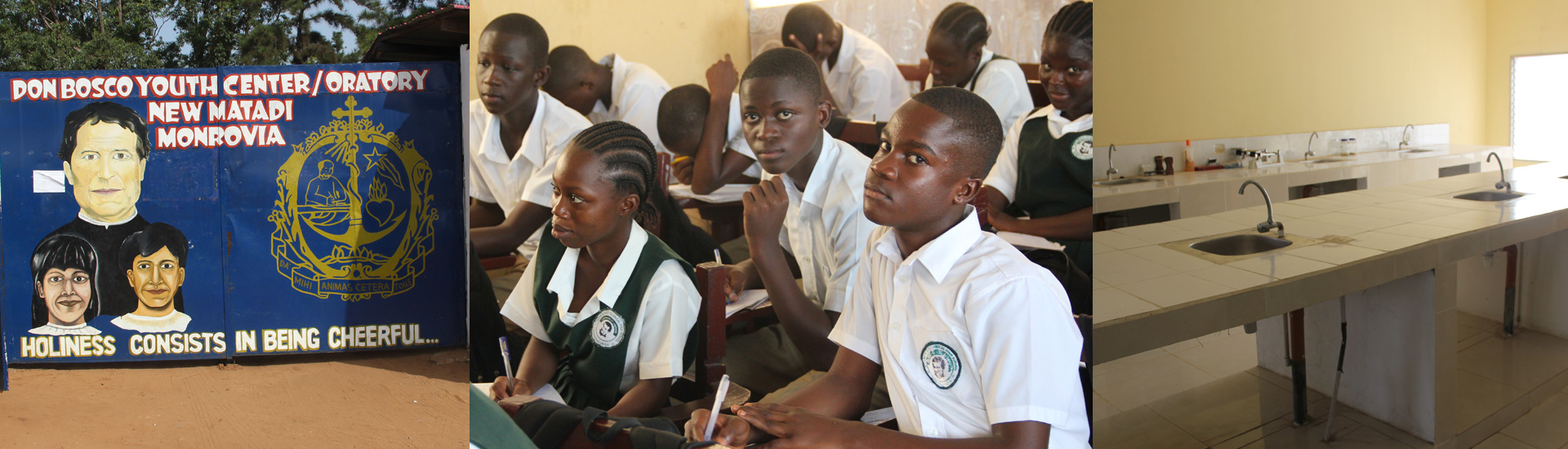 Nuevo laboratorio de ciencias en la escuela salesiana de Monrovia