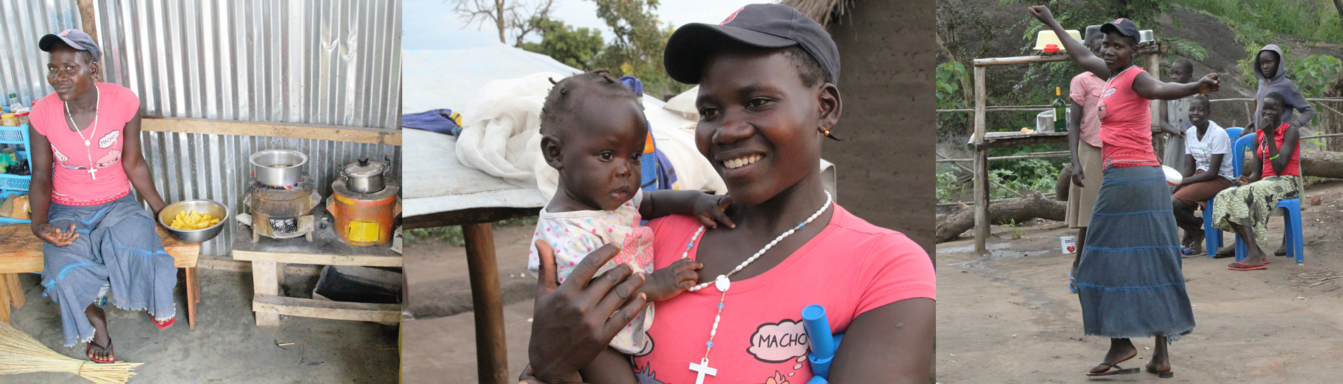 Josephine, joven madre refugiada en Palabek (Uganda)