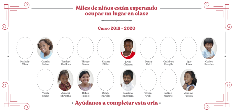 Miles de niños están esperando ocupar un lugar en clase