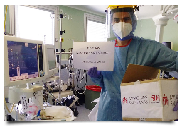Entregamos más de 37.000 mascarillas FFP2 a los sanitarios de Madrid para luchar contra el coronavirus