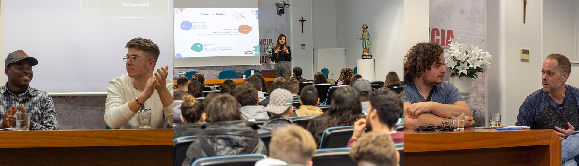 Exposición de las obras artísticas realizadas por los jóvenes en la clausura del proyecto ‘Knowing Trough Art’