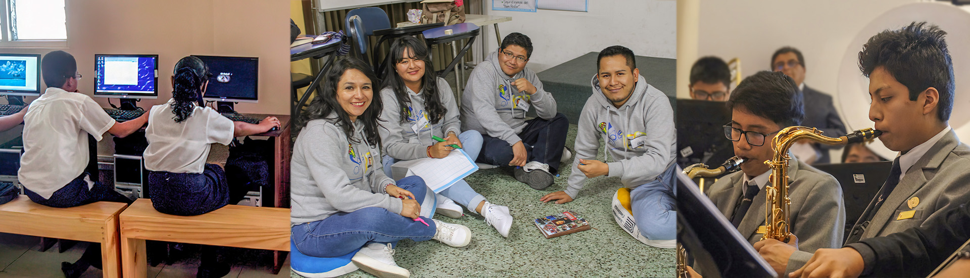 Instrumentos musicales y ordenadores para el centro juvenil salesiano de Huancayo (Perú)